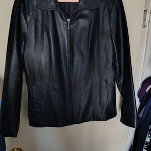 East 5th Women's Classic Black Leather Jacket